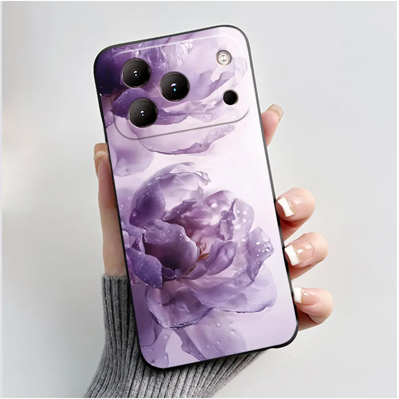 Charming Milk Tea Rabbit Phone Case - Black Anti-Scratch Soft Cover
