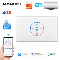 Chauffe-eau intelligent Wifi, interrupteur tactile, 40A, 8800W, norme américaine, application Smart Life, contrôle via l'application Tuya, compatible avec Alexa et Google Home 1