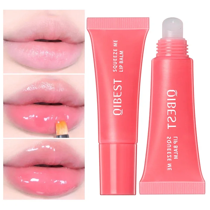Moisturizing Lip Oil Lip Gloss Reducing Lip Lines Lip Plumper Makeup Glitter Nutritious Liquid Lipstick Jelly Oil Clear Lip Mask