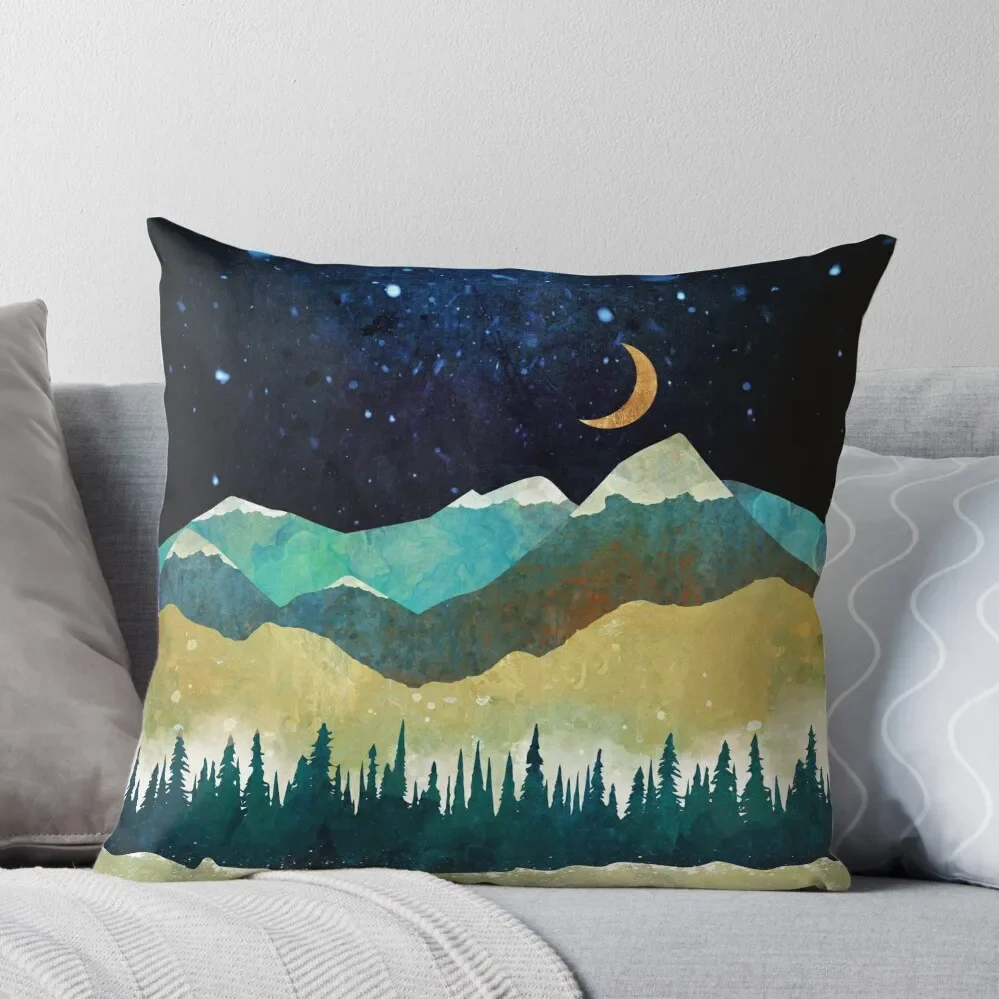 

Snowy Night Throw Pillow Room decorating items Decorative Cushion