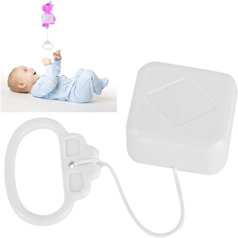 Pull String Cord Music Box White Baby Infant Kids Bed Bell Rattle Toy Gifts Parts Accessories Children Brahms Lullaby