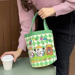 Chic Canvas Cartoon Print Tote Bag (A7)