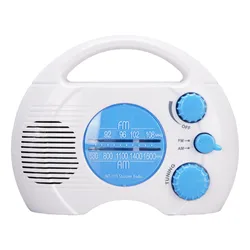 Waterproof Portable Mini Shower Radio with Built - In Speaker - Blue (Blue)