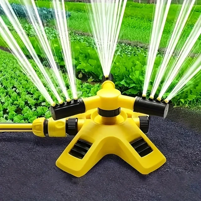 Upgrade Your Garden With This 360° Rotating Plastic Sprinkler - Perfect for Irrigation And Outdoor Watering! 1