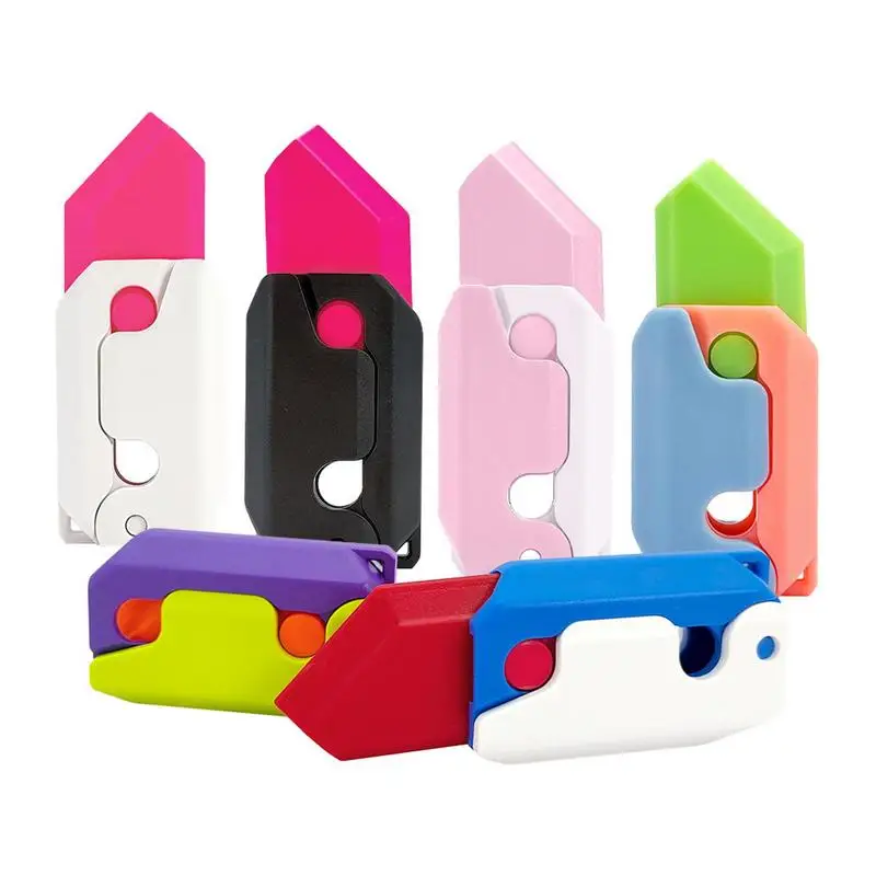 Retractable Carrot Knife Toy 3D Printing Gravity Cutter Sensory Toys Portable Anger Relief Toy For Outdoor Travel Subway Working