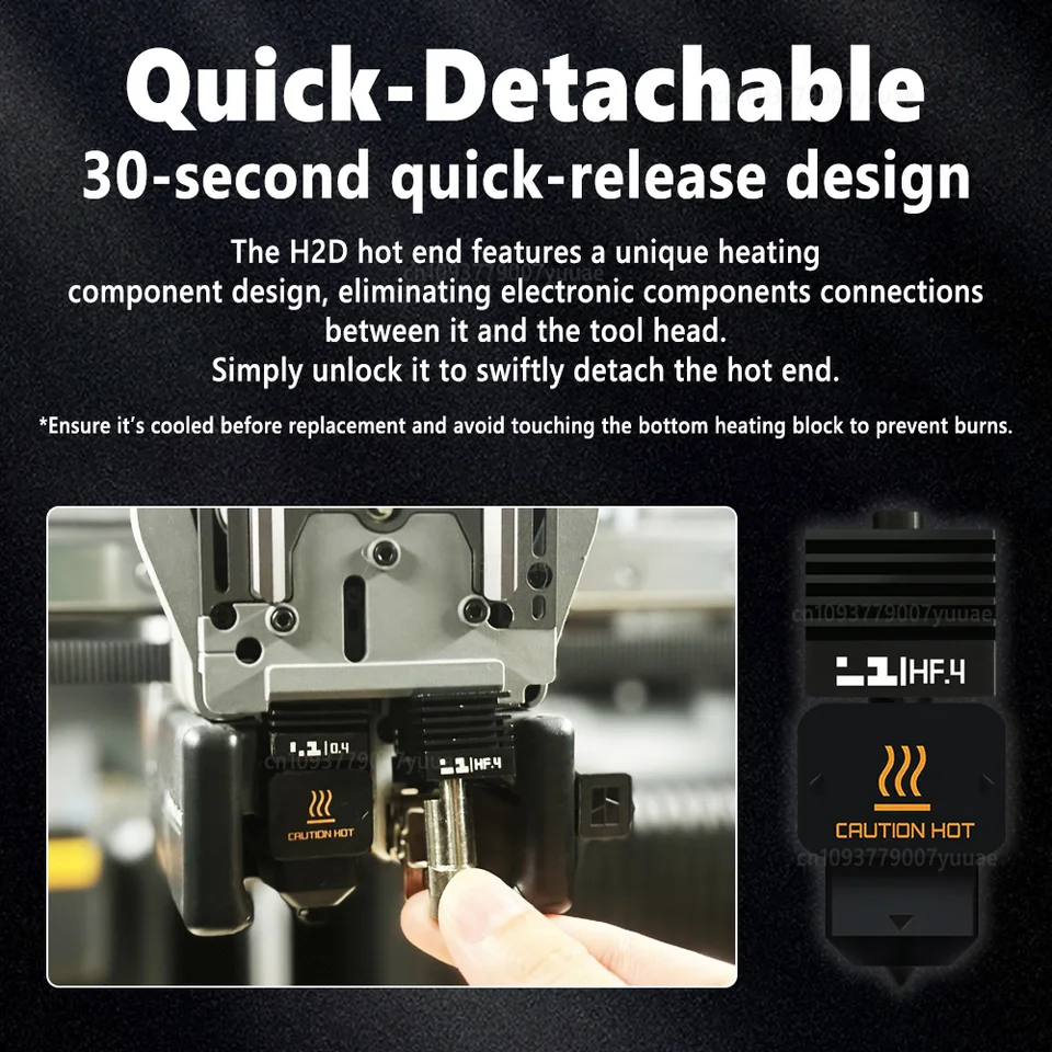 H2S H2D Hotend For Bambu Lab H2D Nozzle Hardened Steel 0.4/0.6/0.8