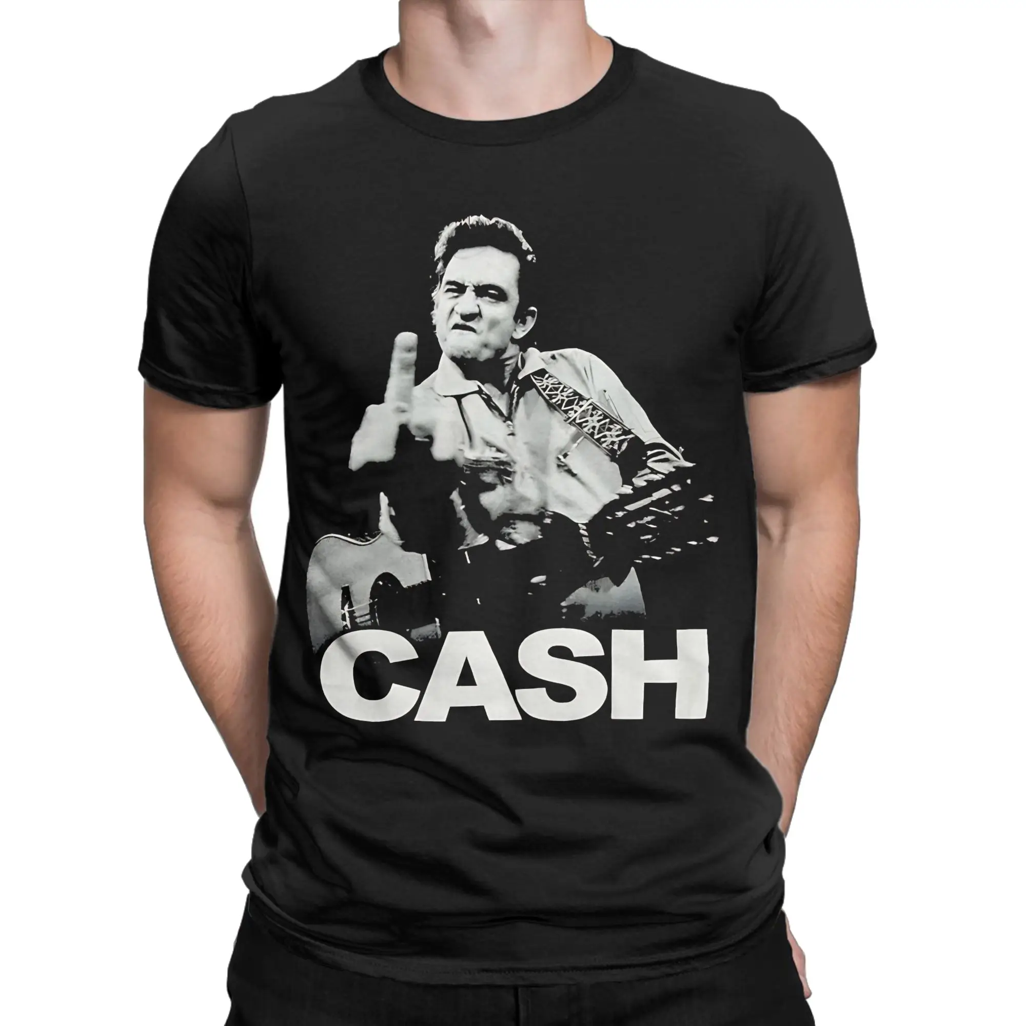 Neuheit Johnny Cash Singer T-Shirt für Herren und Damen, Rundhalsausschnitt, Baumwoll-T-Shirt, kurzärmelig, T-Shirts in den Größen 4XL, 5XL, 6XL