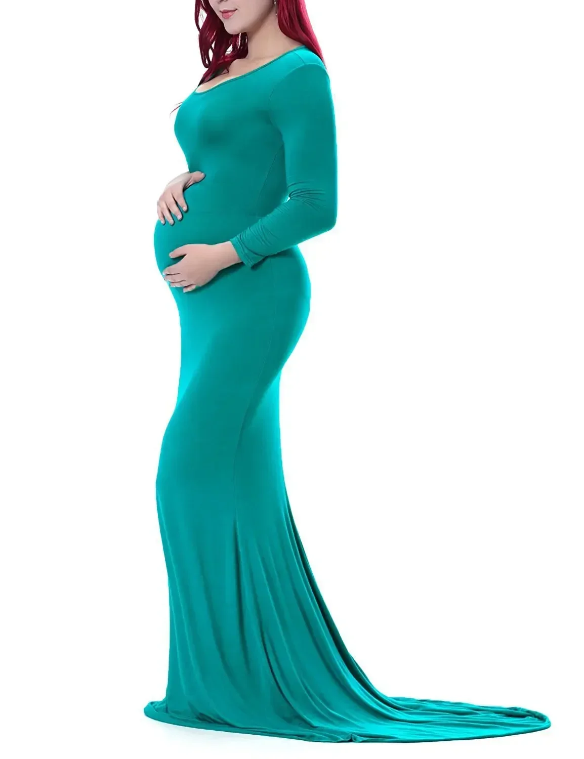 

Maternity Photography Props Pregnancy Long Dress Photography Dresses For Photo Shoot Pregnant Dress Mercerized Cotton Maxi Gown