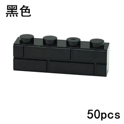 Urban City Wall Brick Figures - DIY Construction Building Blocks Set (Black)