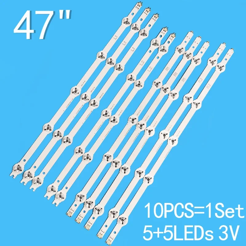 10pcs 1set led backlight strip for lg 47 v14 sdrt rev0 8 6920l 0504a 6920l 0506a 6920l 0505a 6920l 0507a 47lb670v 47lb675v LED Backlight strip for 47LB670V 47LB671V 47LB673V 47LB675V 47LB677V 47LB679V 47LB680V 47LB690V 47LB700V 47