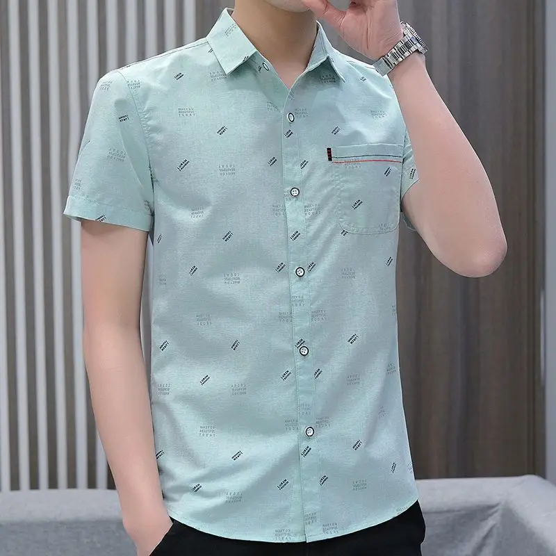 New Summer Short-sleeved Men's Shirt 4