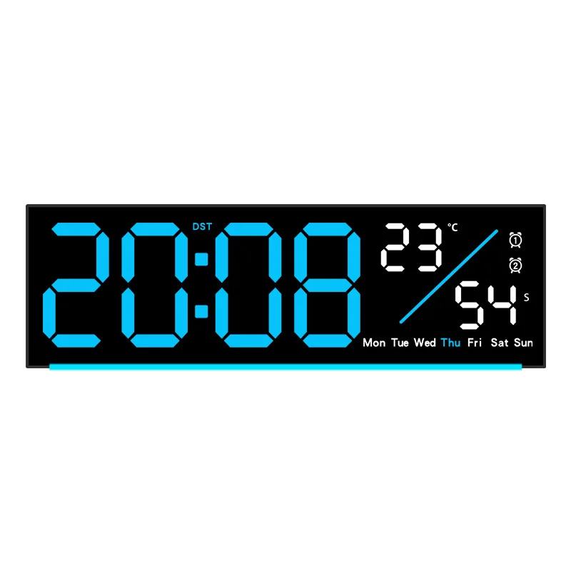 Enhanced LED Wall Clock with Mood Lighting and Auto-Dimming Features