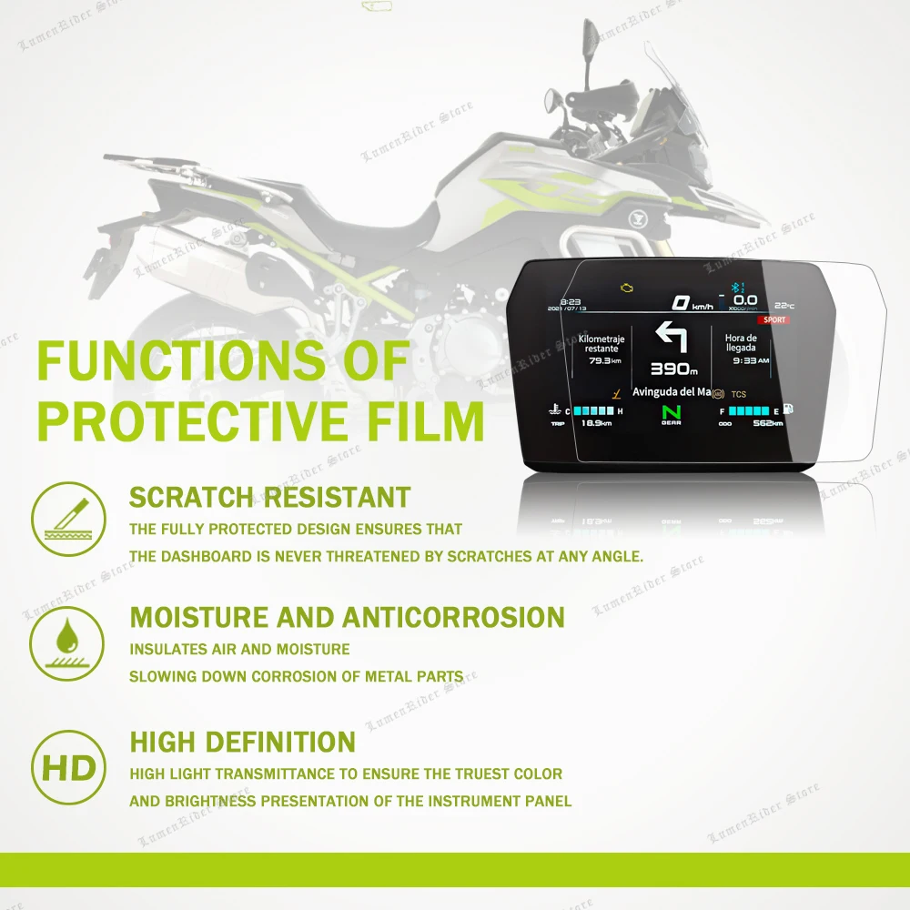 DS900X Accessories Scratch Cluster Screen Dashboard VOGE DS900X New Motorcycle Protection Instrument Film