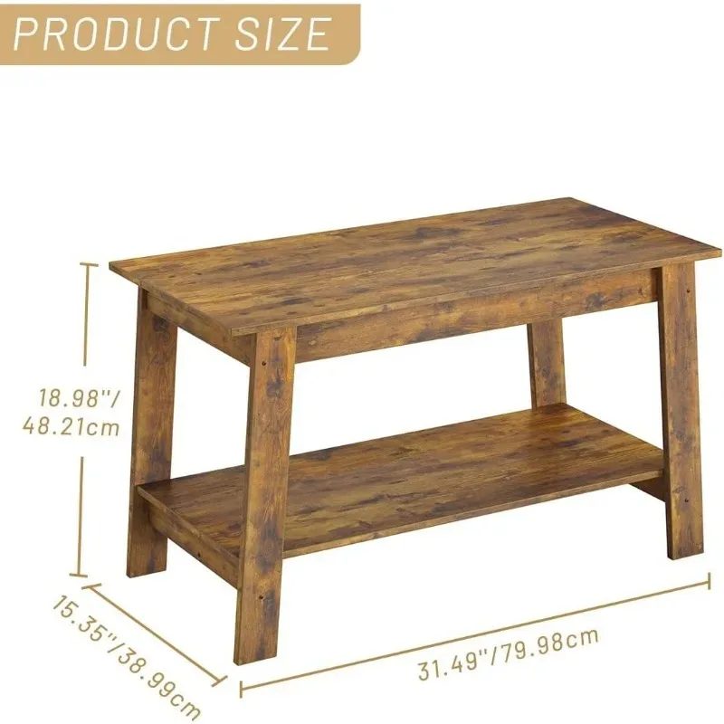 Coffee Table, Rustic Coffee Tables for Living Room, Outdoors, Home Office, Bedroom 4