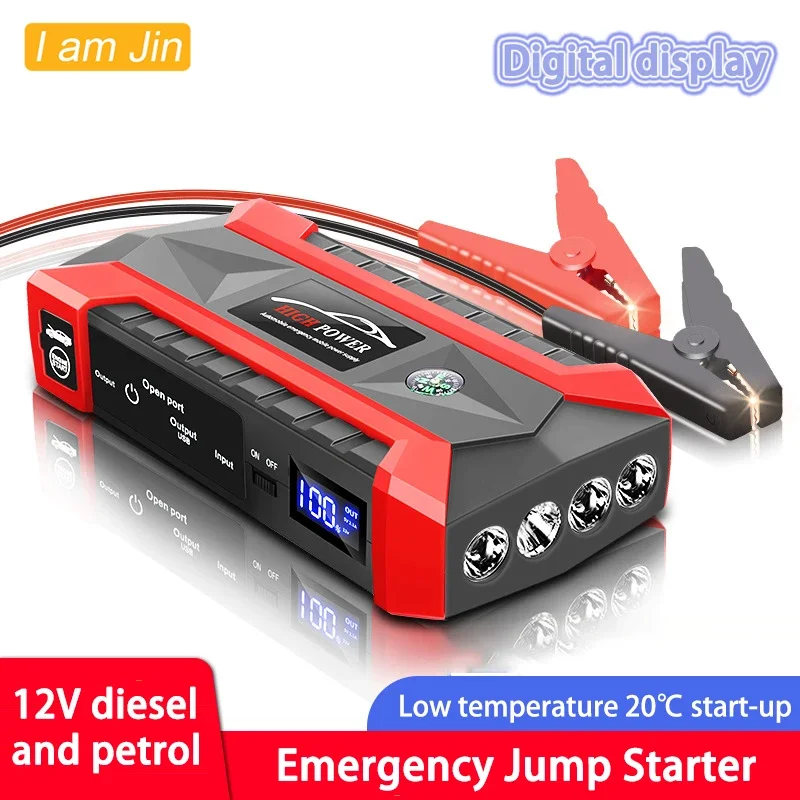 10000Mah Car Jump Starter Alimentatore Di Emergenza Portatile Di Emergenza Starter Car Battery Booster Power Bank Per 12V Benzina Diesel