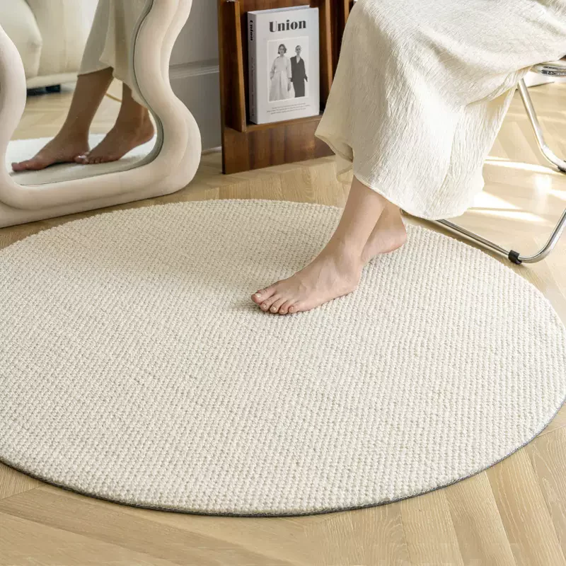 Wool Blend Round Carpet For Living Room Luxury Rugs For Bedroom Decoration Home Sofa Coffee Table Floor Mats Computer Chair Rug 2