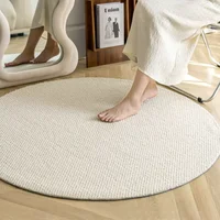 Wool Blend Round Carpet For Living Room Luxury Rugs For Bedroom Decoration Home Sofa Coffee Table Floor Mats Computer Chair Rug 2