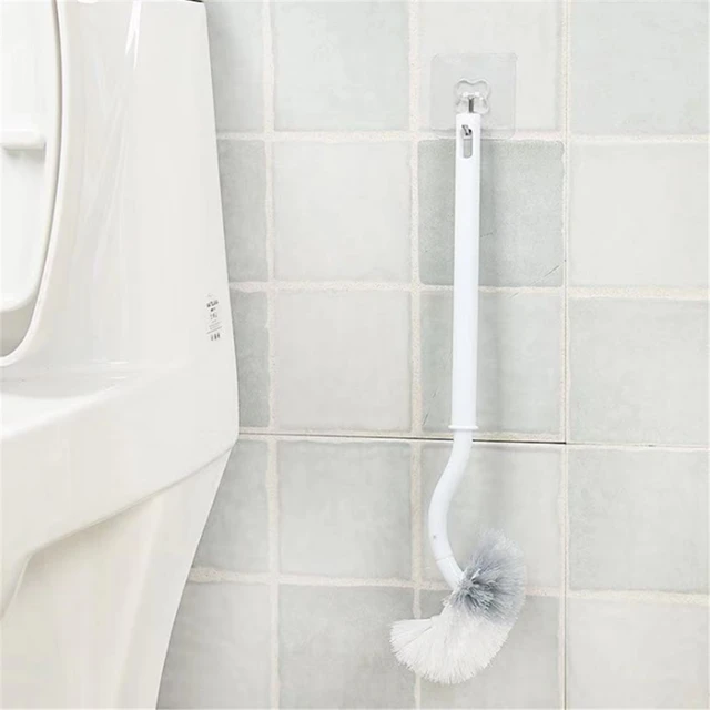 1pc No Dead Corner Toilet Brush Holder Set For Home Bathroom With