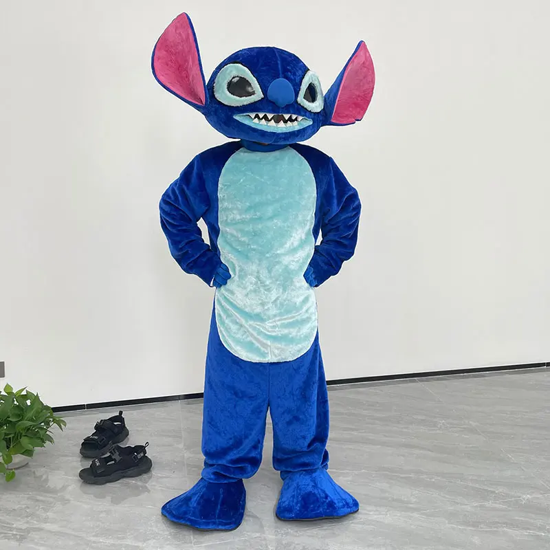 thumbnail image 1 of Disfraz de mascota azul de Lilo y Stitch, personaje de dibujos animados de Disney, disfraz publicitario, disfraz de animal para fiesta de carnaval, trajes de cosplay, 1 of 4