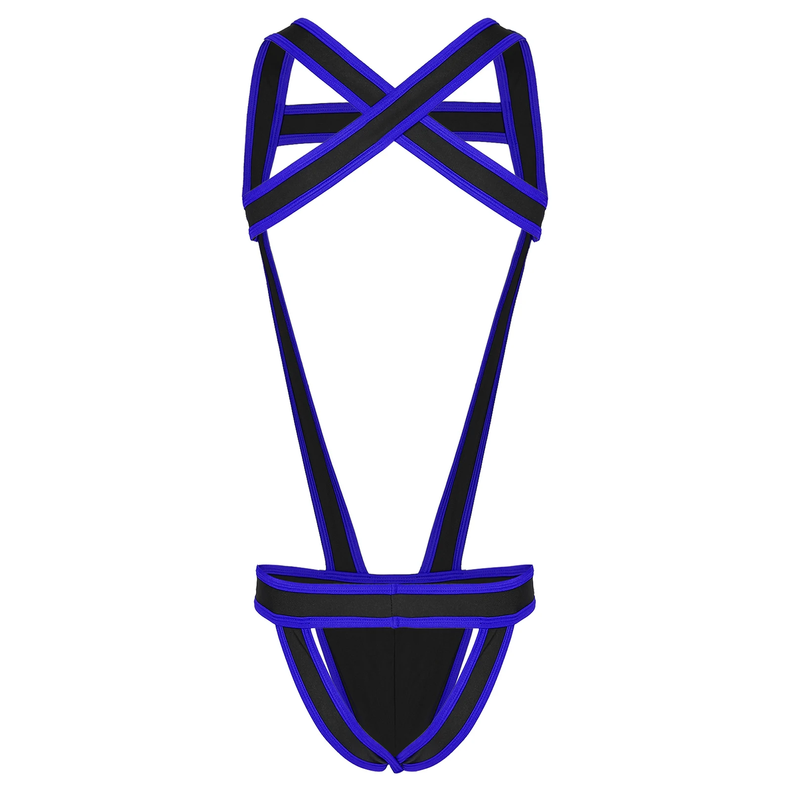 Mens Chest Harness Jumpsuits Singlet Costume Hollow Out Bulge Pouch Jockstrap Underwear One-piece Bodysuit men jumpsuit