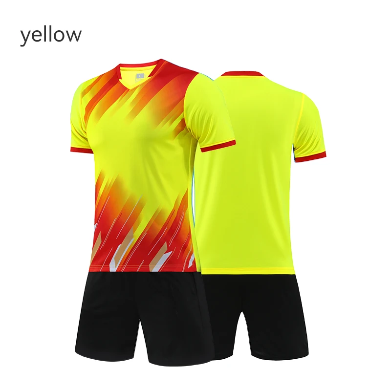 Men Kids Soccer Jersey Set Quick Drying Breathable Men 2 Piece Training Football Uniform