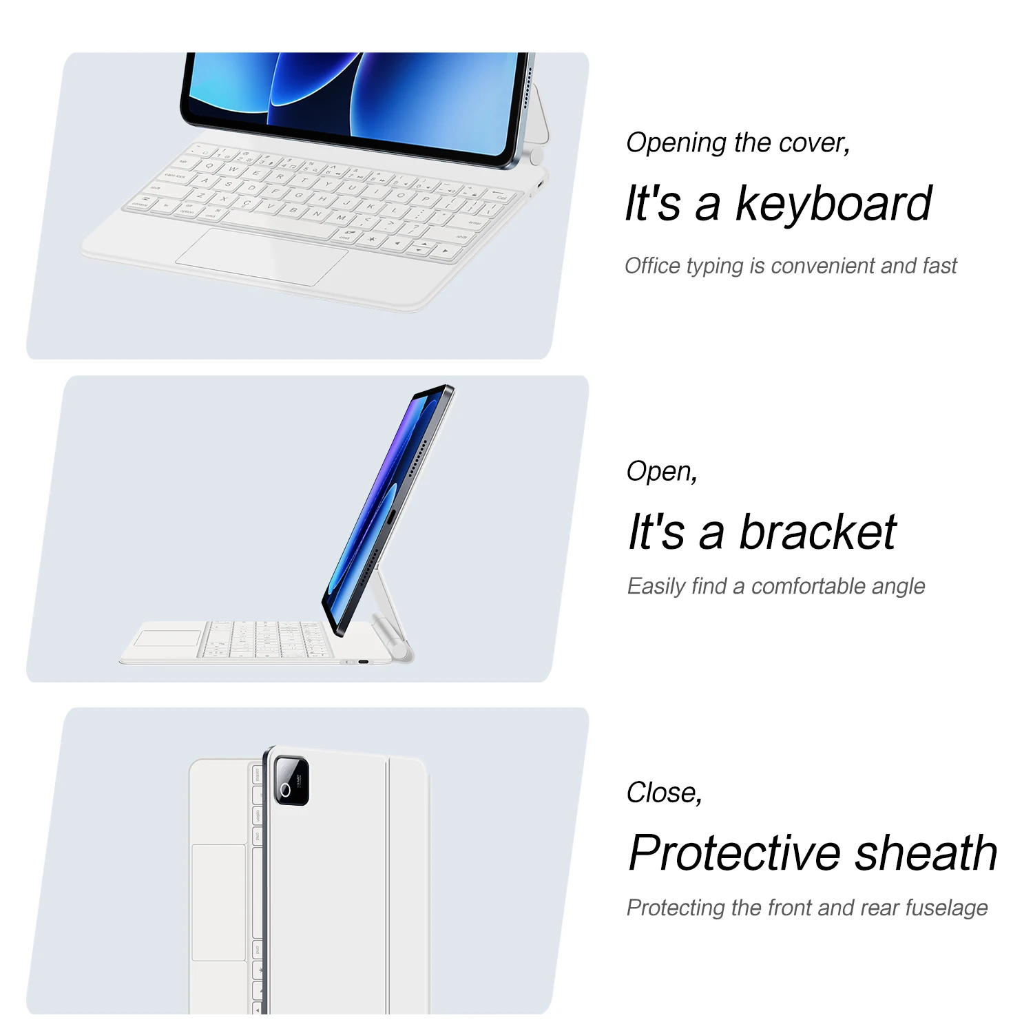 Magic Keyboard Case with Smart Folio Cover for Tablets - Multi-touch, 11.2-Inch