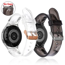 

Band For Samsung Galaxy Watch 4 classic 46mm 42mm 44mm 40mm No Gaps Transparent Silicone Bracelet correa Galaxy Watch 4 Strap