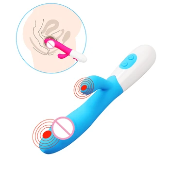 G Spot Dildo Rabbit Vibrators for Women Men Dual Vibration Silicone Masturbation Female Vagina Clit Stimulation Massage Sex Toys 3