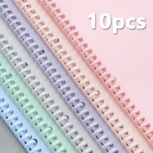  10Pcs 30 Holes 12mm Circles Ring Loose-leaf Paper Book Scrapbook Album Binder Spiral A4 Notebook Binding Clips 