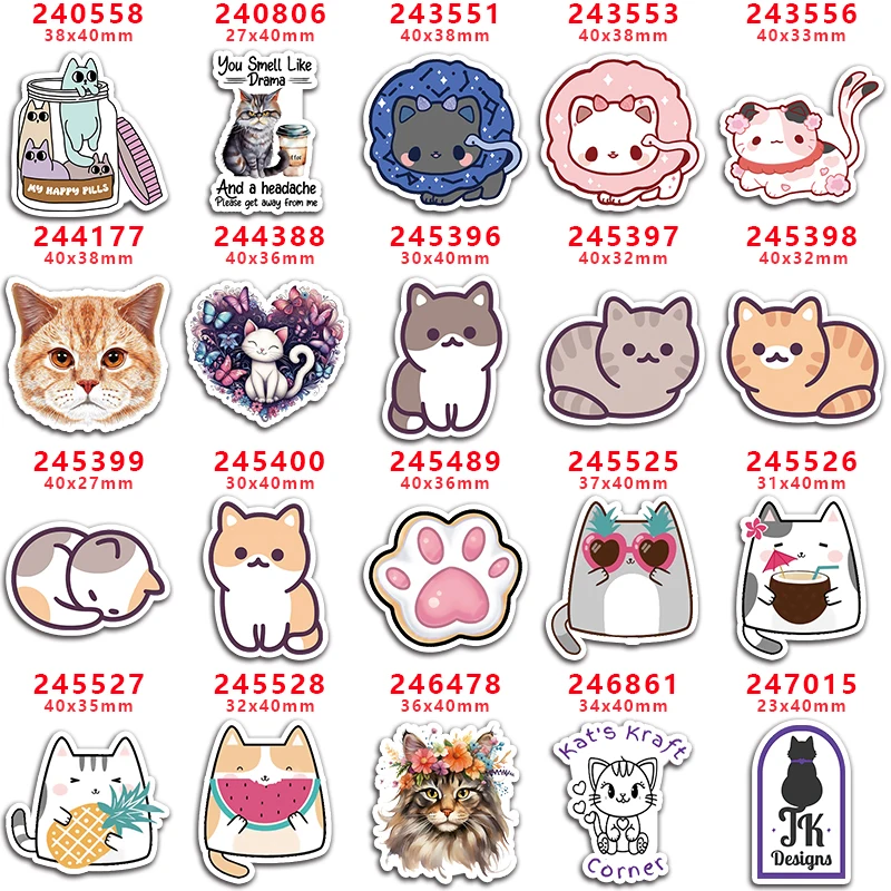 DIY Craft Supplies Cartoon Character Flat Back Planar Resins 10 pieces Cat PR240558