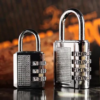 3/4 Digit Dial Combination Password Code Number Lock Padlock Safety Travel Security Lock for Luggage Backpack Suitcase Drawer 1