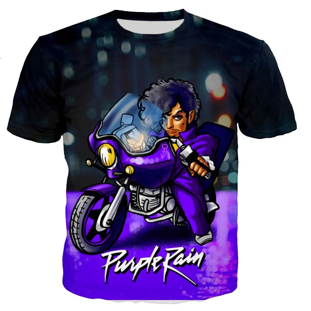 

New Prince Rogers Nelson Male and Female Pop Star 3D Printed T-shirt Casual Harajuku Oversized Crew Neck T-shirt