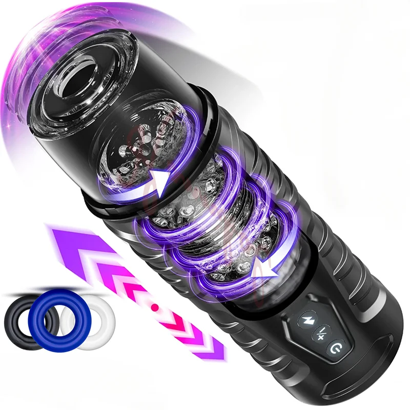 

Hannibal Automatic Male Masturbator 7 Thrusting Rotating Modes Mastubator Cup Electric Pocket Pussy For Penis Sex Toy For Men