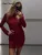 Sexy Sequins Backless Red Christmas Mini Dress Shiny O-neck Long Sleeve Dresses Female  New Lady Slim Party Club Gowns