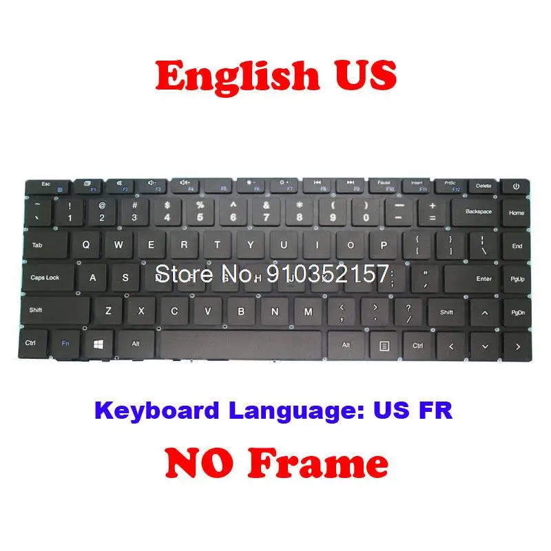 Teclado de Substituição para Teclast f6 Tb01 Mb3081003 Yxt-nb93126 Yxt Nb93-126 93-126 Inglês Eua Francês fr Esc Long Key sem Moldura