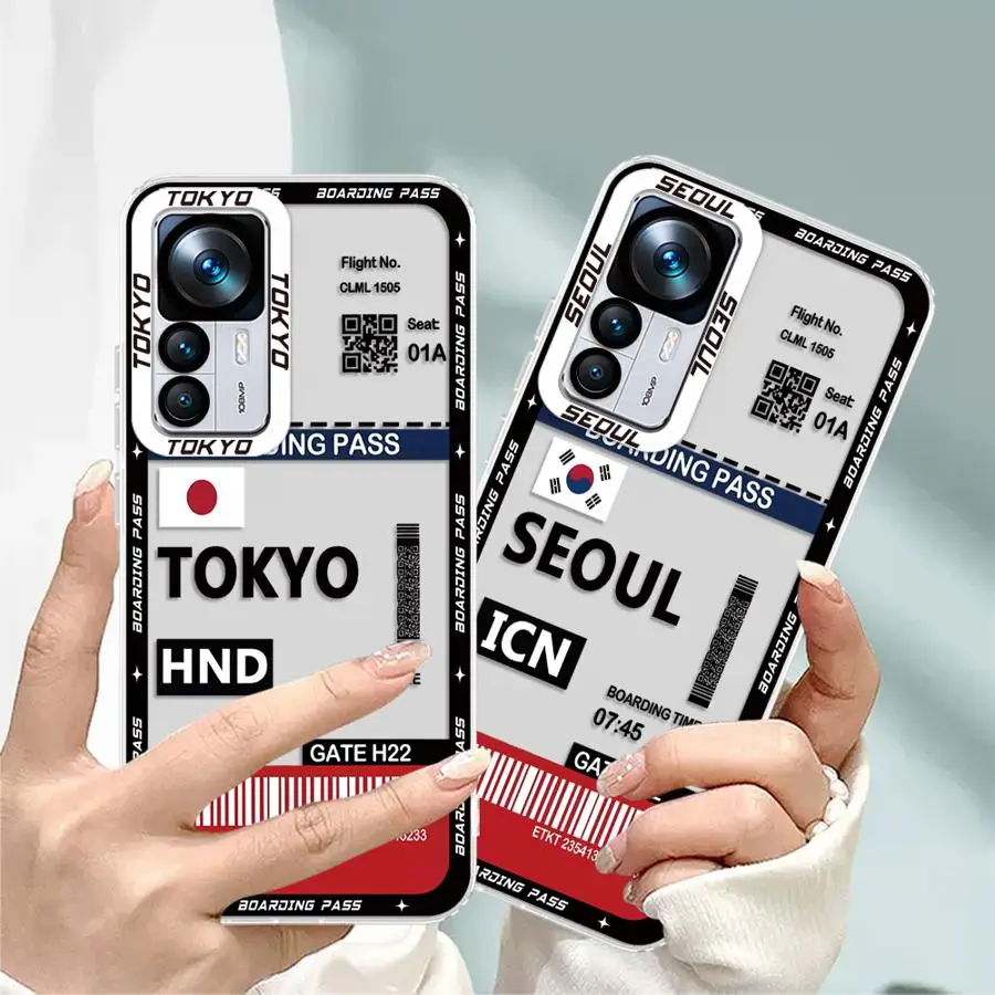 Soft Phone Cover with Tokyo Seoul Boarding Design | Stylish and Durable Case