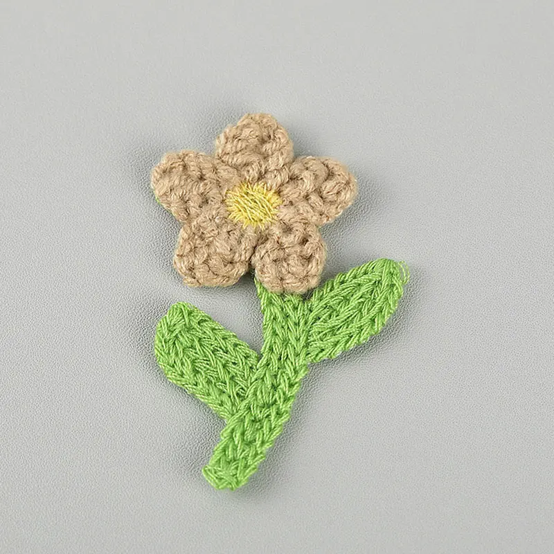 40 Stück Retro Gestrickte Spitzen-Applikationen mit Kleinen Roten Blumen für DIY Canvas-Taschen, Sweatshirts, T-Shirts, Jeans, Handyhüllen und Dekoration – Detail 14