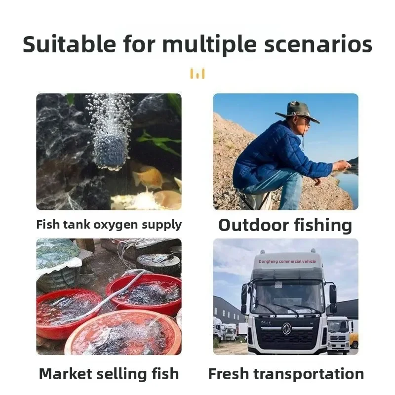 Silent Mini USB Oxygen Pump Portable Fish Tank Air Pump Charging Aquarium Air Stone for Fish Farming Aquarium Supplies