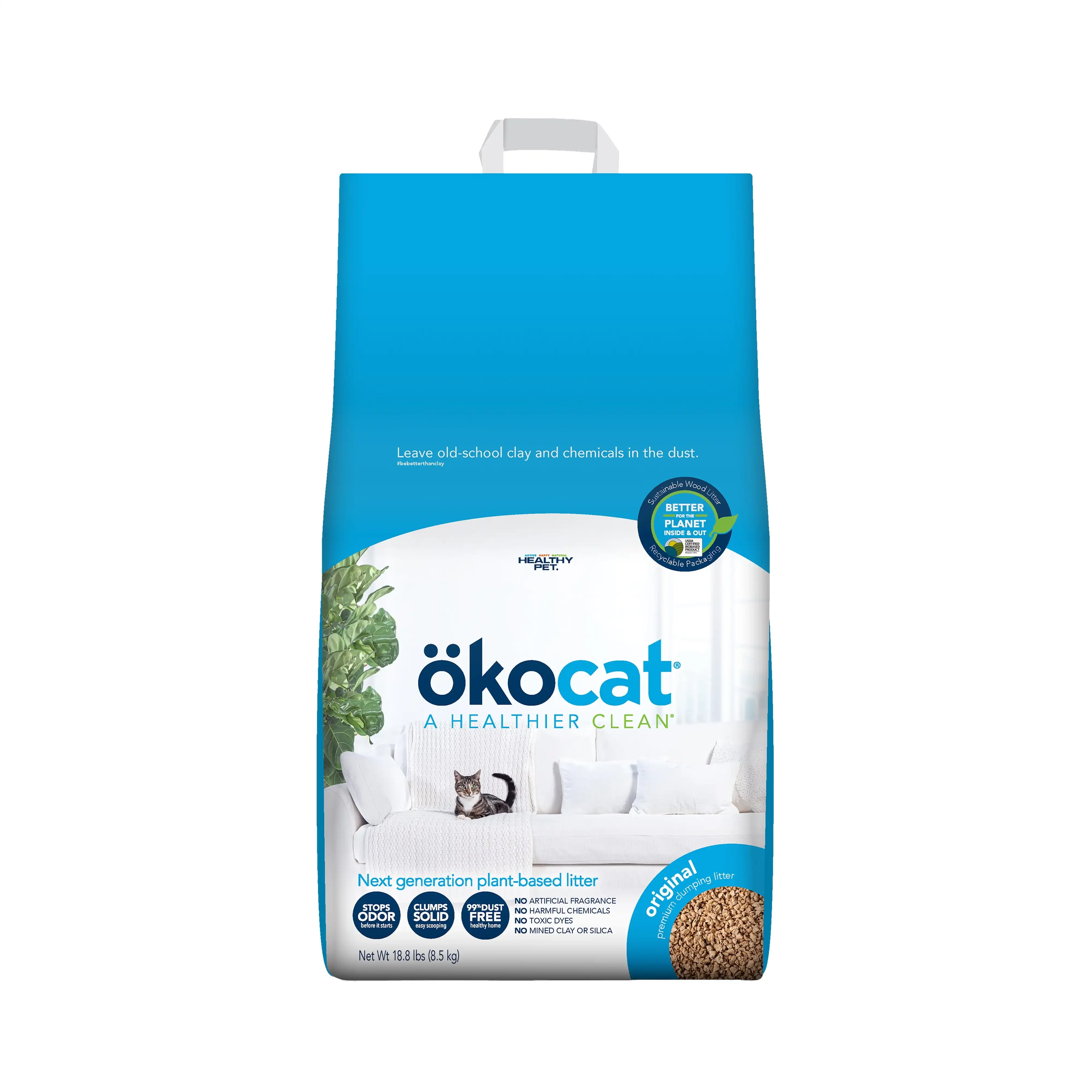 

Original Premium Clumping Natural Wood Cat Litter, Large, 18.8 lbs