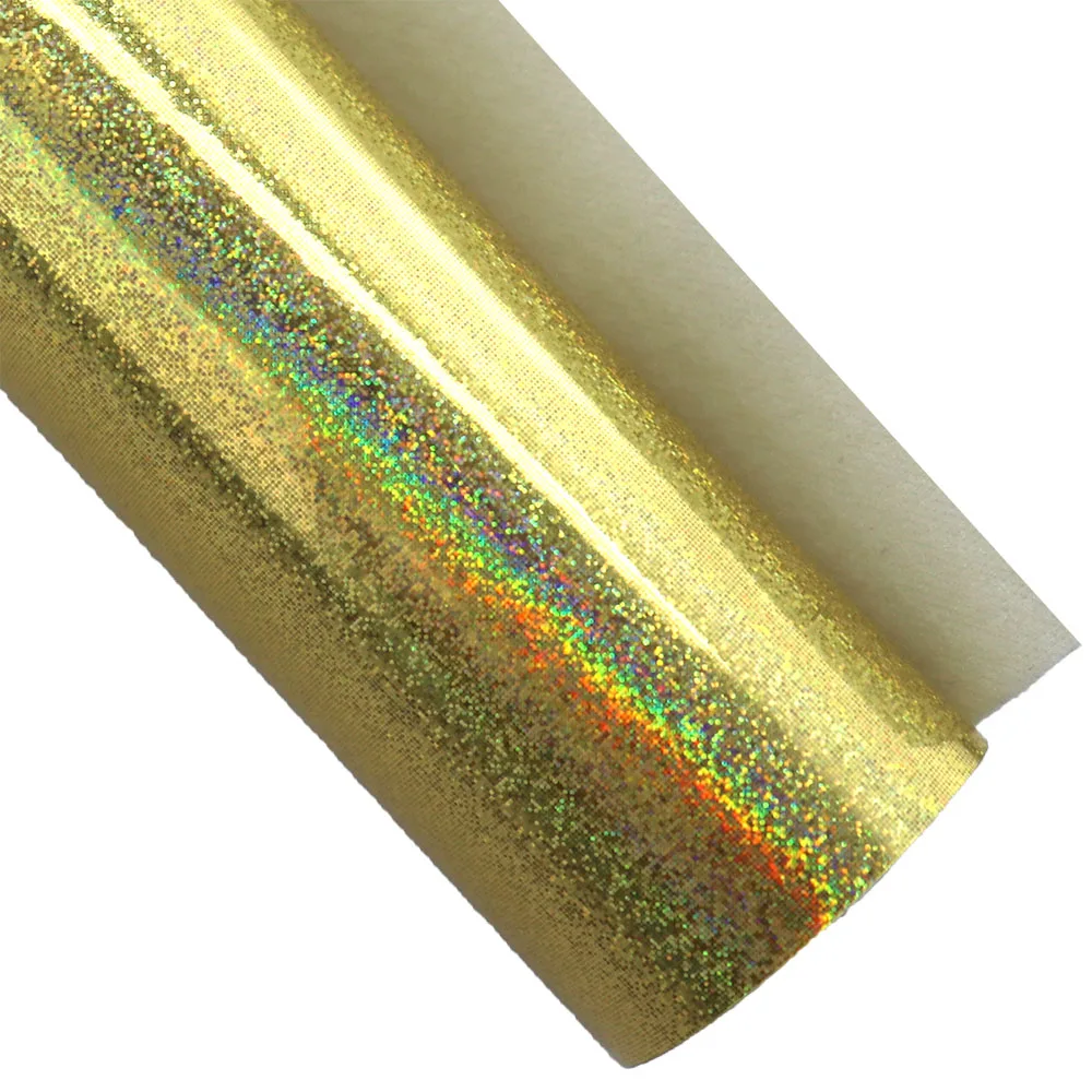 Gold Mirror Faux Synthetic Leather Fabric Bags DIY Sawing Accessories Craft MH005