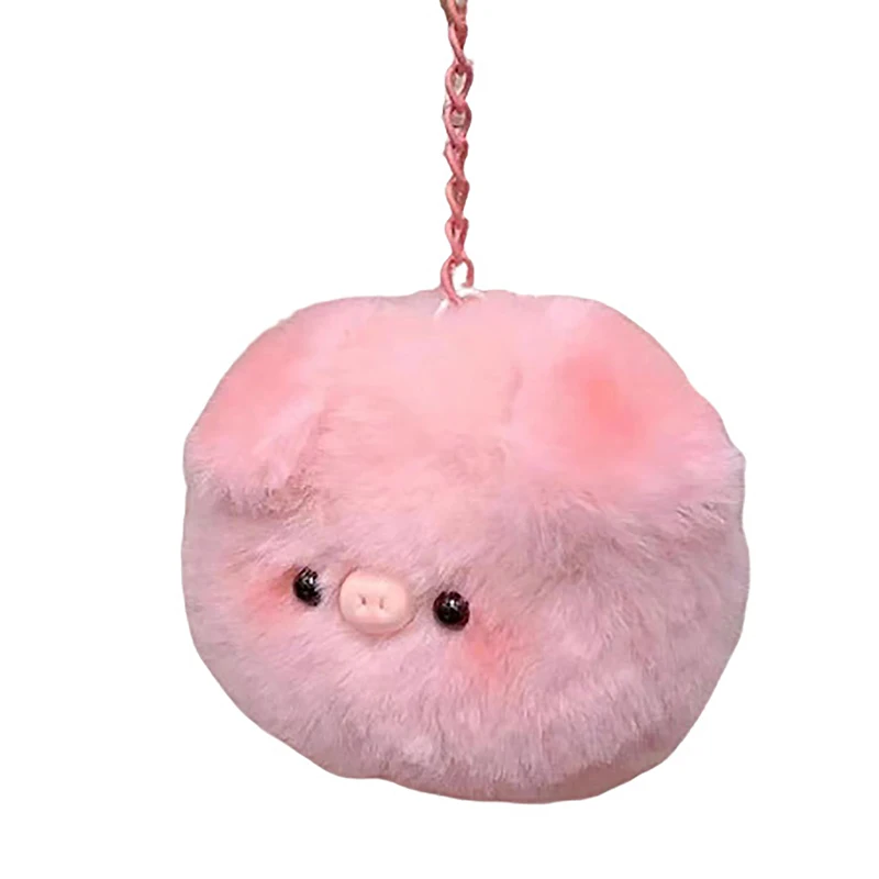 

Pink Cute Pig Head Bag Pendant Plush Keychains Car Keychain Pendant Ladies Bag Ornaments Creative Gifts