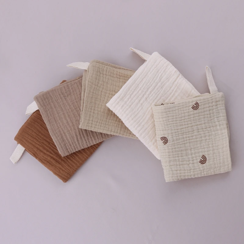 5 Pcs Towel Baby Facecloth Baby Bath Towel Handkerchief Cotton Burp Cloth Soft Absorbent Gauze Kindergarten Washcloth bath towel cotton towel baby towel muslin burp cloth muslin feeding towel