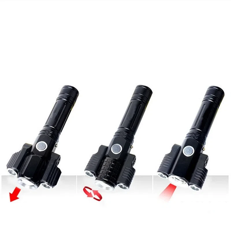 Portable Bicycle Flashlight 6000Lm 18650 USB Bike Front Lights IPX5 Waterproof With Bracket Cycling Light LED Flashlight 1800mAh