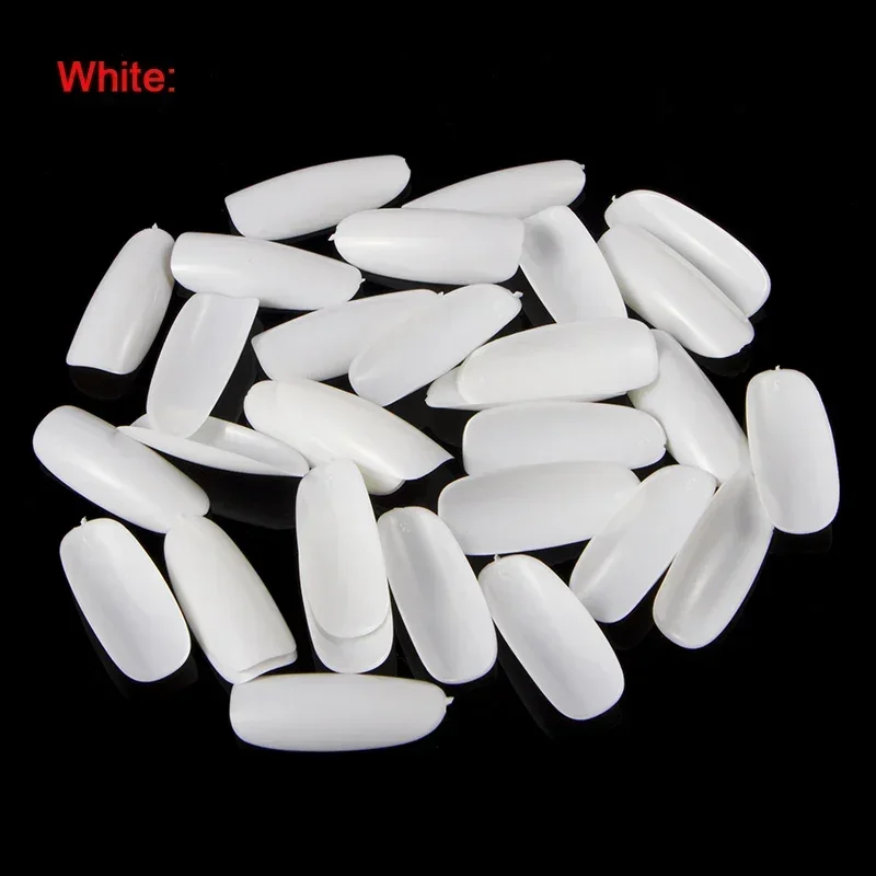 Acrylic Nails False Nail Tips OVAL Round Shapes Full Cover French 500pcs/pack Fake Art Tools