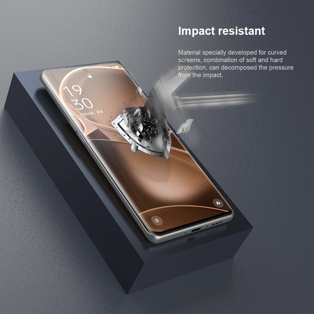 NILLKIN For Oppo Find X6 Pro Film 2 Pcs Impact Resistant Curved Screen Protector For Oppo Find X6 Soft Film Not glass