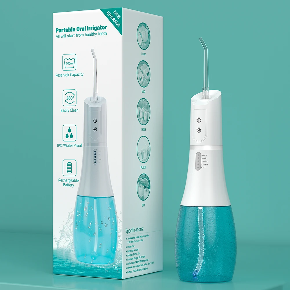 

Oral Irrigator Dental Water Jet Rechargeable Portable Dental Calculus Water Floss Household Dental Cleaning Oral Cleaning Tool