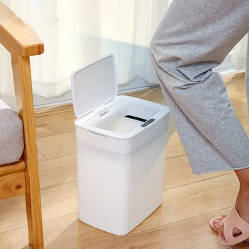 Youpin 스마트 센서 쓰레기통, 원터치 오픈 밀폐형 자동 주방 욕실 화장실 쓰레기통, 12L