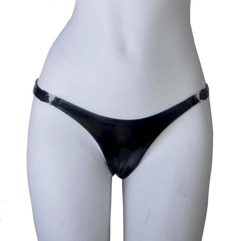 Plus Size PVC Latex Panties Women Sexy Wetlook PU Leather Thongs  G strings For Pole Dance Nightclub Party Lingerie