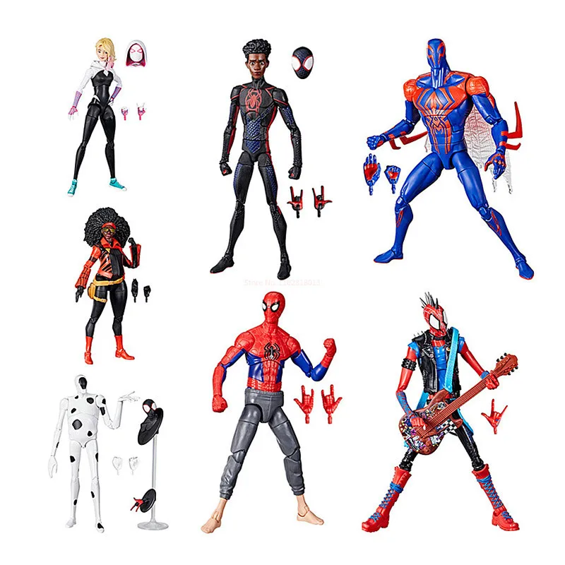 Ml Legends Attraverso Lo Spiderverse Peter Paker Wen Spot Miles 2099 Spider Punk Wave 6 "Action Figure Da Collezione Hobby Toy Kids