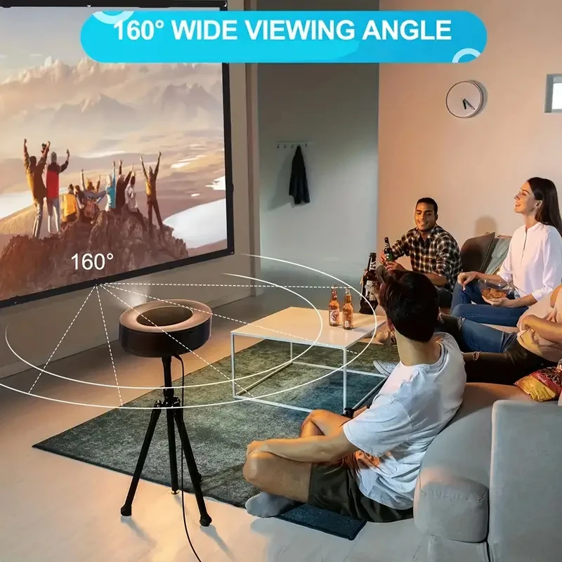 Projector Screen 60-150 inch white soft screen easy to clean and move supports double-sided projection